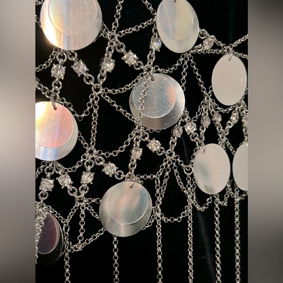 NWT ZARA SEQUIN FRINGE JEWEL BRA TOP - Picture 5 of 7